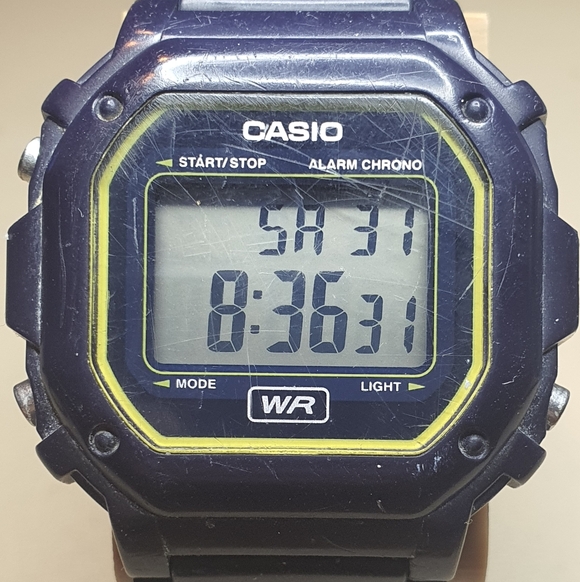 Casio Other - 10/$20 Casio F-108WH Blue/Yellow Digital Alarm Chrono Men's Watch